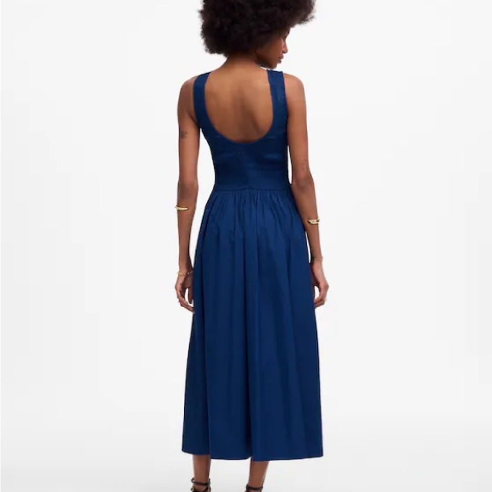 Madewell Deep Blue Backless Dress
